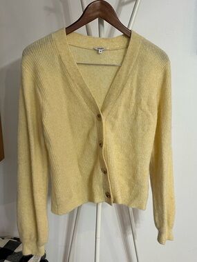 mByM Yellow V-Neck Cardigan